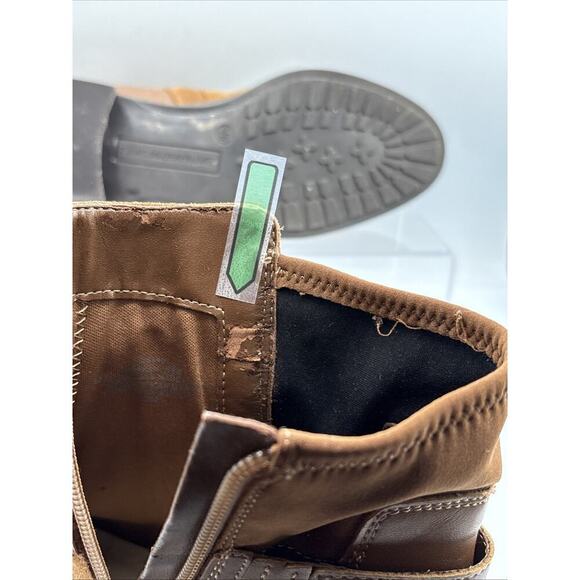 Isaac Mizrahi Live Women’s Brown Suede Side‑Zip Buckle Ankle Booties US 8.5 W - Picture 12 of 14